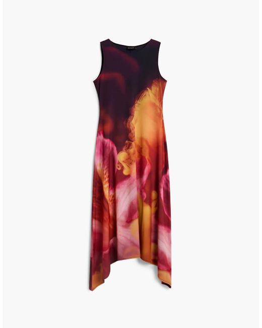 Desigual Gray Asymmetric Sleeveless Dress