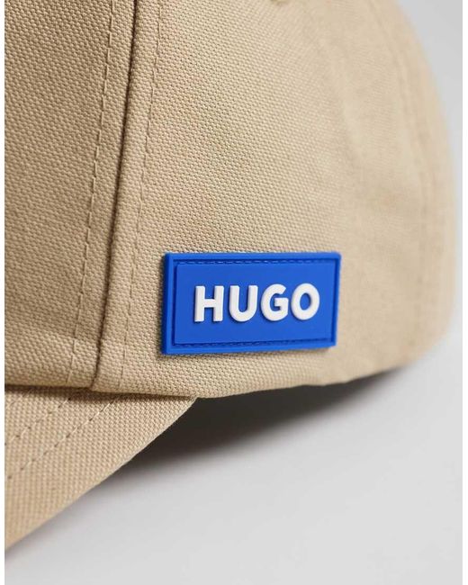 HUGO Natural Mael Side Logo Baseball Cap for men