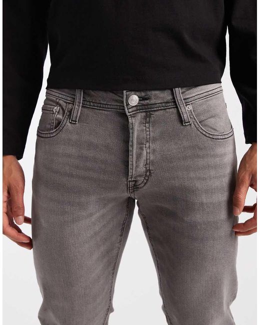 Jack & Jones Black Glenn Slim Jeans for men