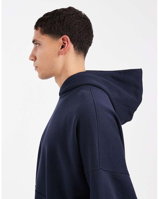 ASOS Blue Essentials Extreme Oversized Hoodie for men