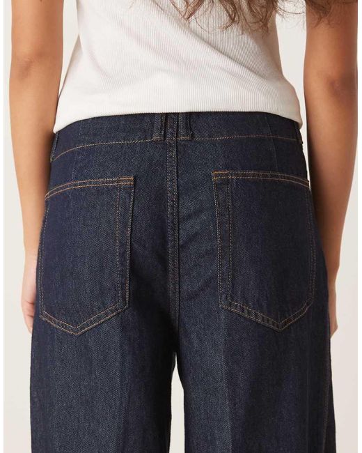 Mango Blue Denim Look Tailored Trouser Co-ord
