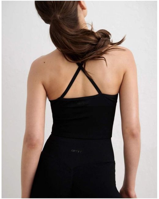 Aim'n Black Shape Seamless Cross Back Bralette