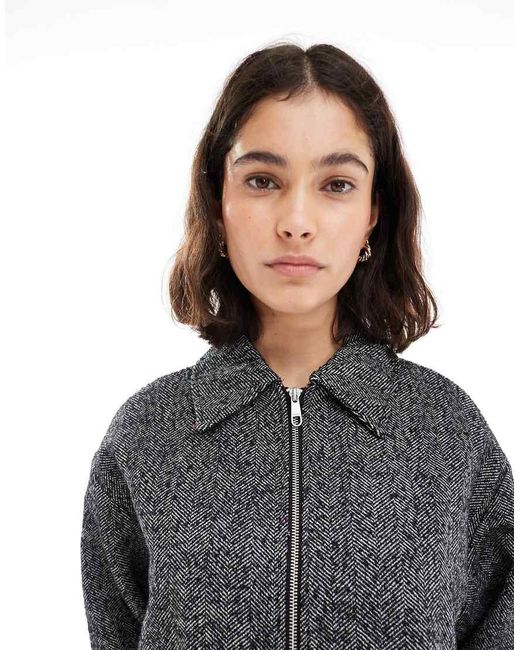 ONLY Gray Drop Shoulder Bomber