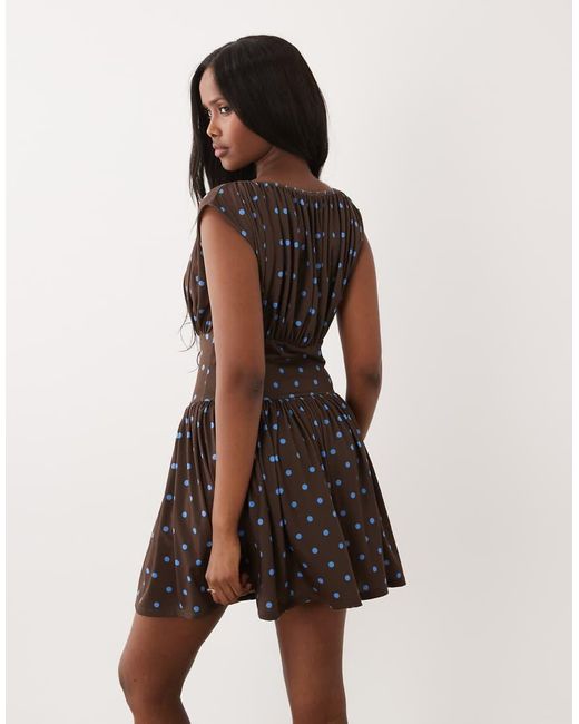 ASOS Black Sleeveless Cinched Waist Mini Dress