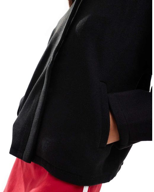 Pieces Red Cropped Bomber Jacket