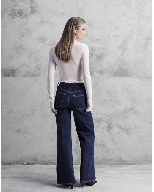 GOOD AMERICAN Blue Good Waist Palazzo Jeans