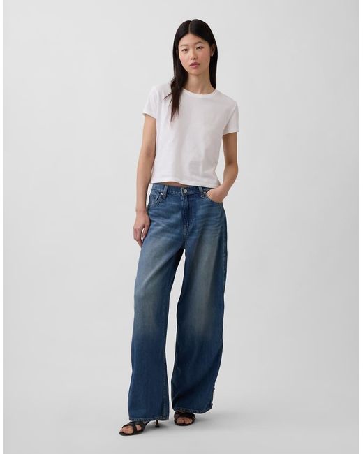 Gap Blue Super baggy Jeans With Side Stripe Detail