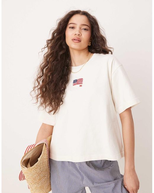 Polo Ralph Lauren Natural – kastiges t-shirt