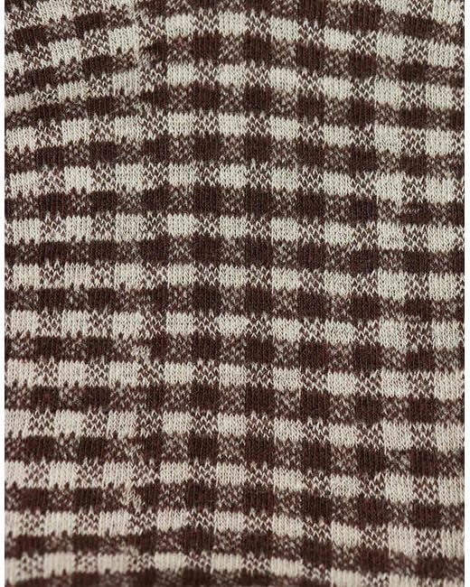 ASOS White Gingham Pattern With Top Frill
