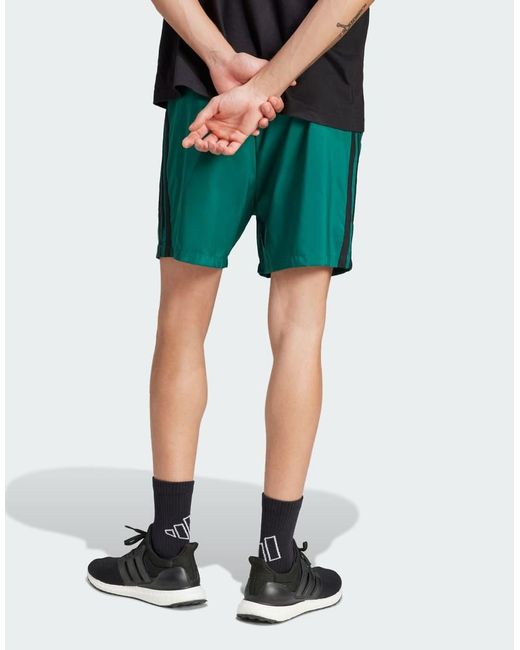 Adidas Originals Green Essentials 3-Stripes Chelsea Shorts for men