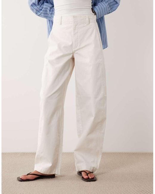 Jdy Blue High Waist Barrel Leg Trouser