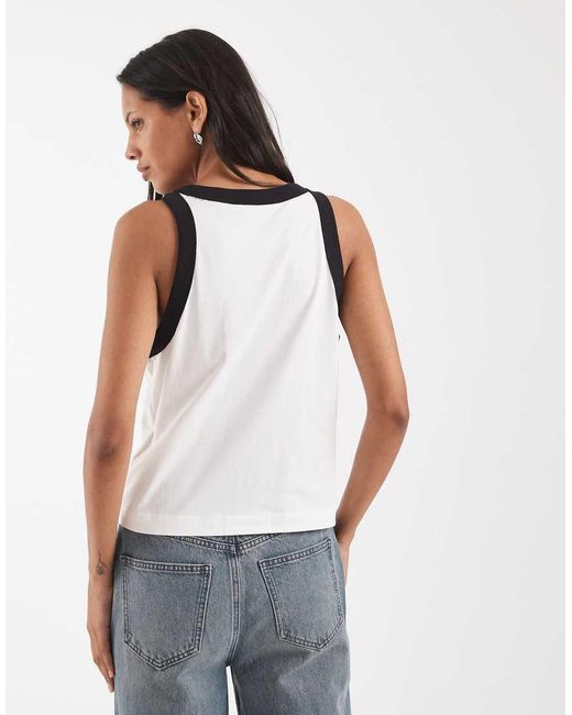 Wrangler White Ringer Tank Top