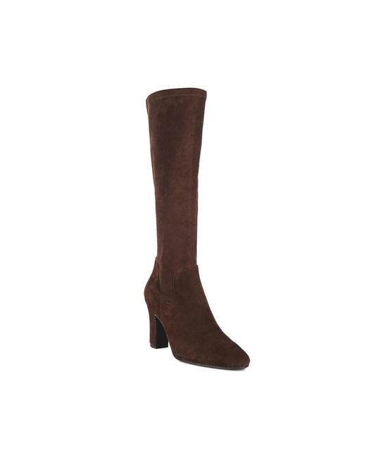 Dune Brown Simple Knee High Boots