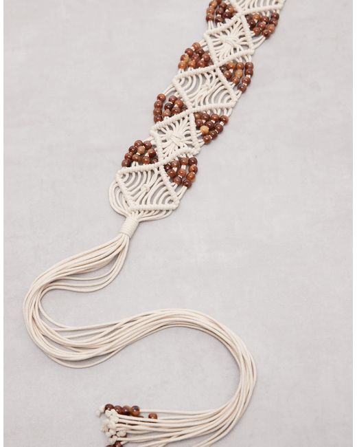 ASOS Natural – premium – makramee-gürtel