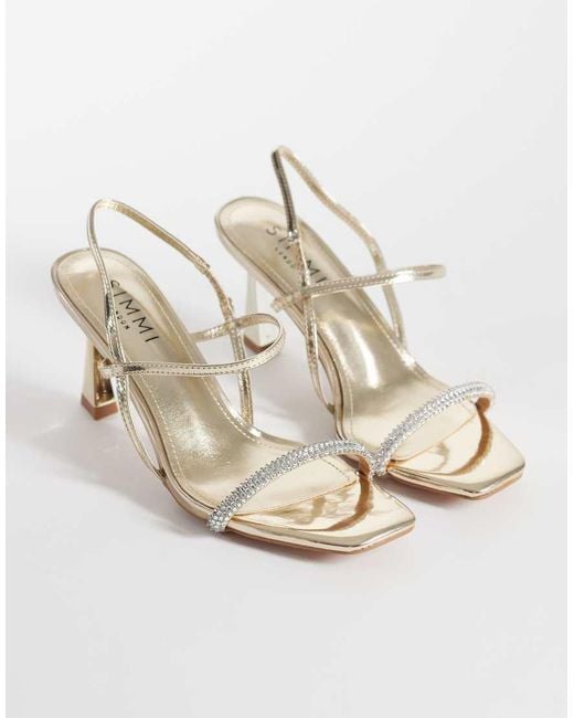 SIMMI Metallic Simmi London Gillespie High Heeled Sandals