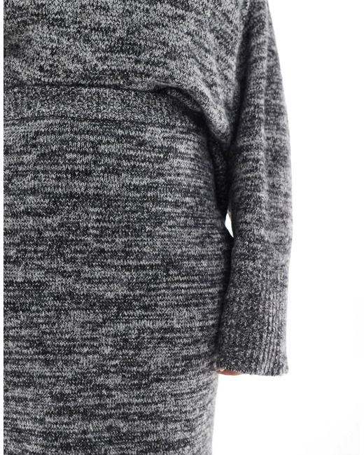 Vero Moda Gray Knitted Midi Skirt Co-ord
