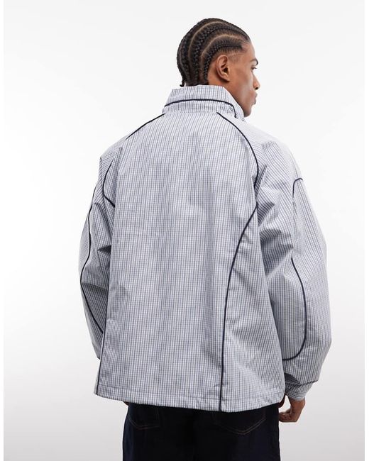 Obey Gray Practice Windbreaker Plaid Jacket for men