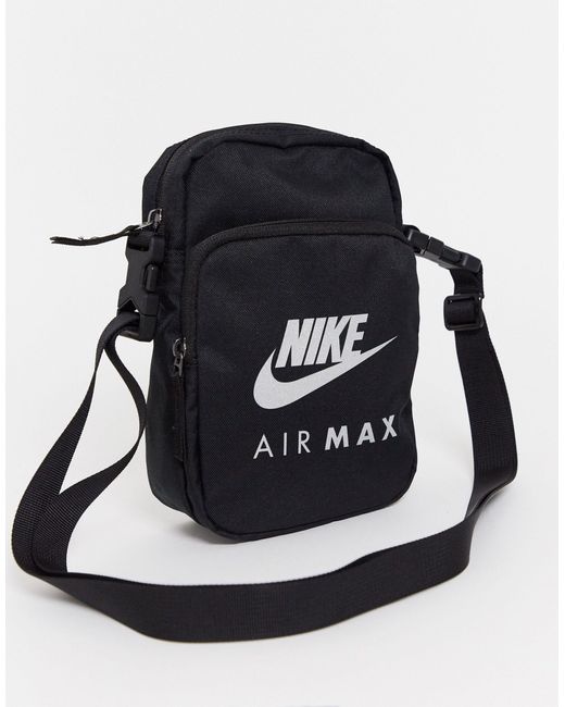 Air Max - Borsello nero con logo scintillante da Uomo di Nike in Nero | Lyst