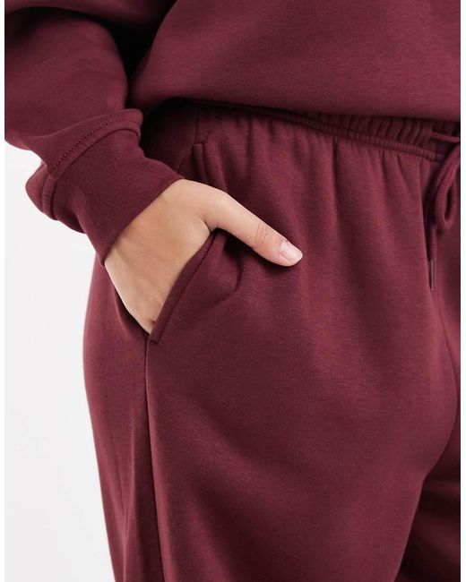 Pieces Red Wide Leg jogger Co-ord