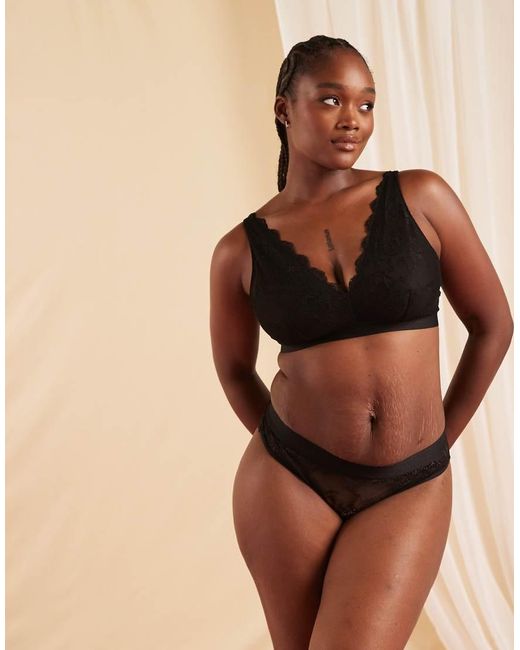 Lemonade Dolls Black Signature Lace Mid Rise Brief