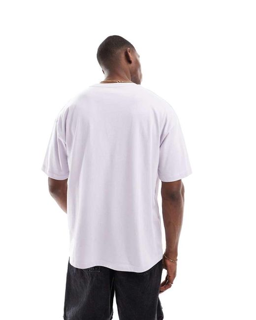 T-Shirt Basic Oversize Lilla di ASOS in White da Uomo