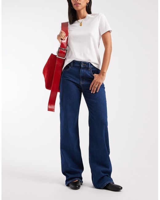 Tommy Hilfiger Blue Mid Rise Mia Relaxed Straight Leg Jeans