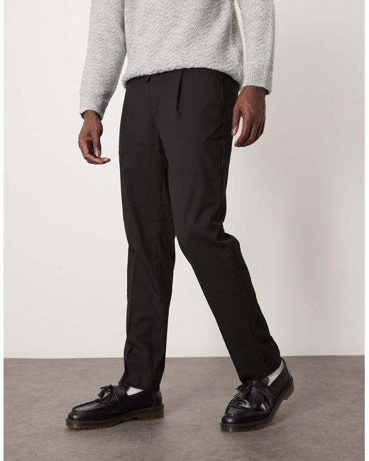 SELECTED – lässig geschnittene, schmal zulaufende hose in White für Herren
