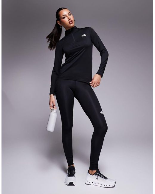 Leggings Capri Deportivos Negros Con Logo Flex De Training The North Face de color Blue