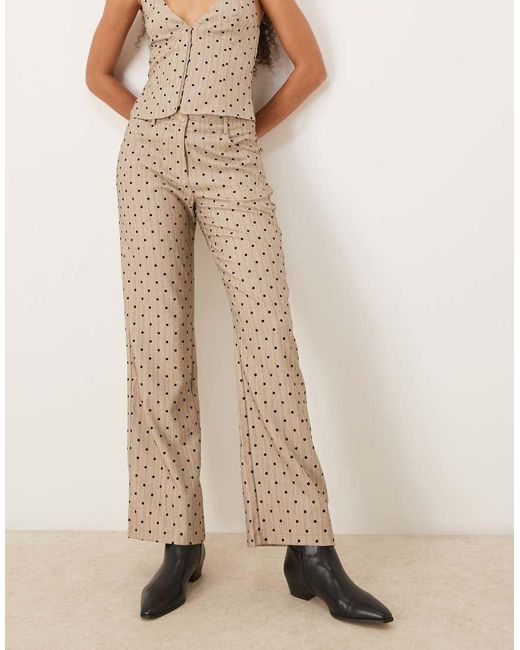 Motel Natural Co-Ord Tatina Polka Dot Trouser