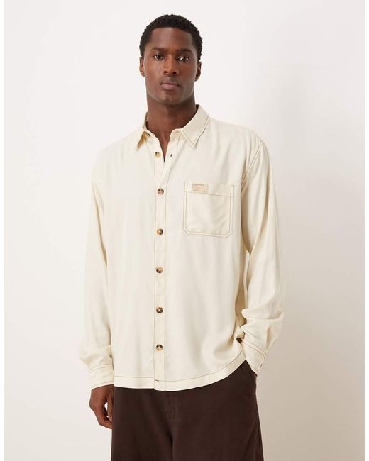 ASOS Natural Relaxed Shirt for men