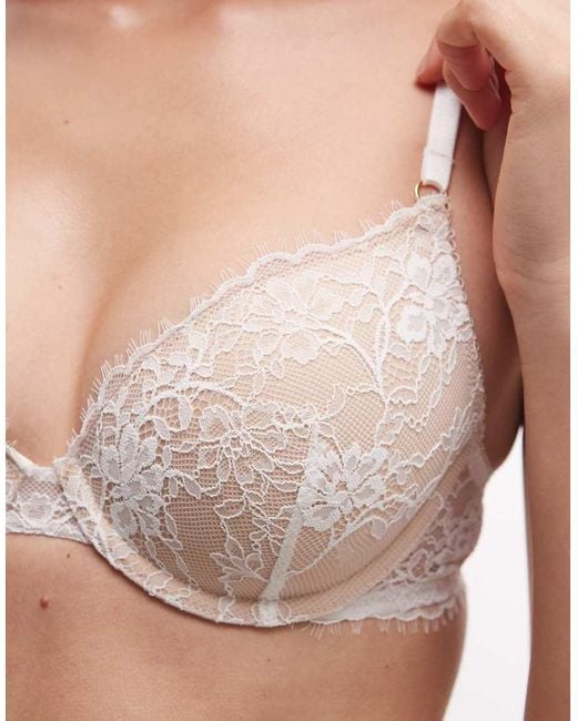 ASOS White Tyla Eyelash Lace Moulded T-shirt Bra