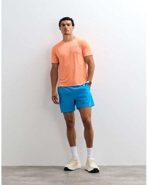 New Balance Blue Sport Essential 5 Inch Short for men