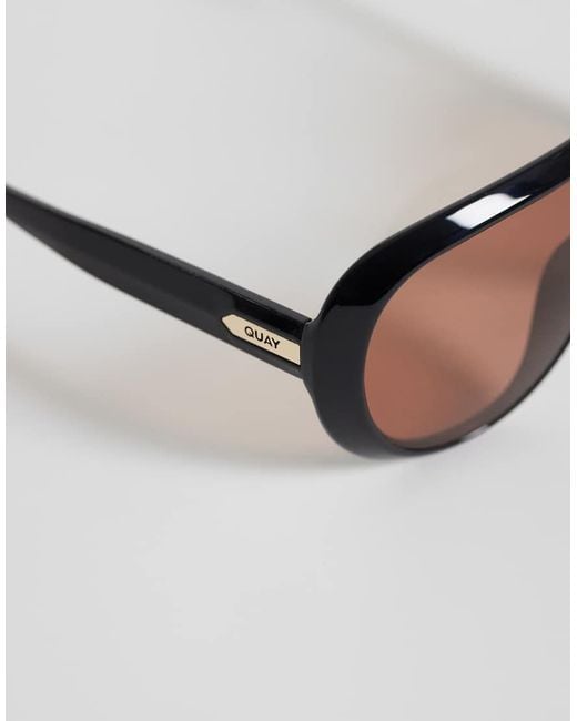 Quay Natural Quay Set List Sheild Sunglasses