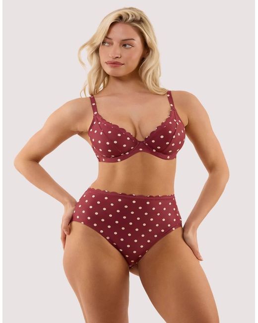 Peek & Beau Hazel Wine Spot Underwired Bikini Top