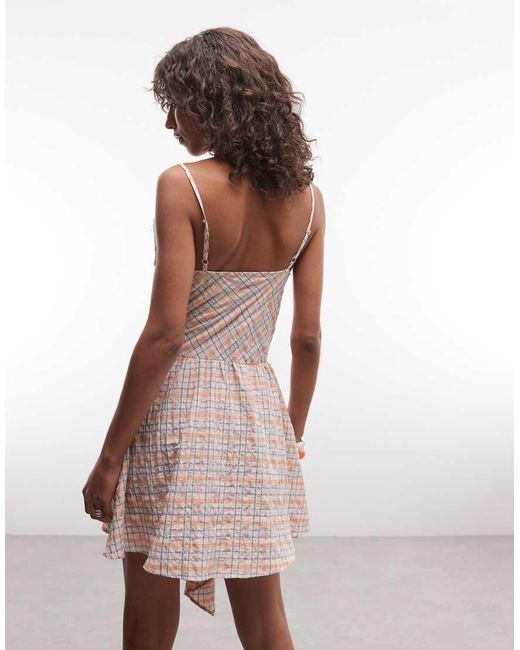 Reclaimed Vintage Pink Cami Mini Sundress With Asym Hem
