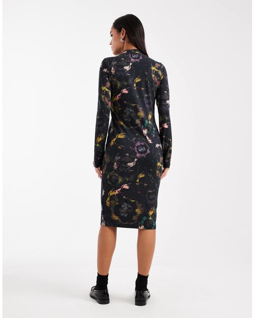 Robe à fleurs Fred Perry en coloris Black