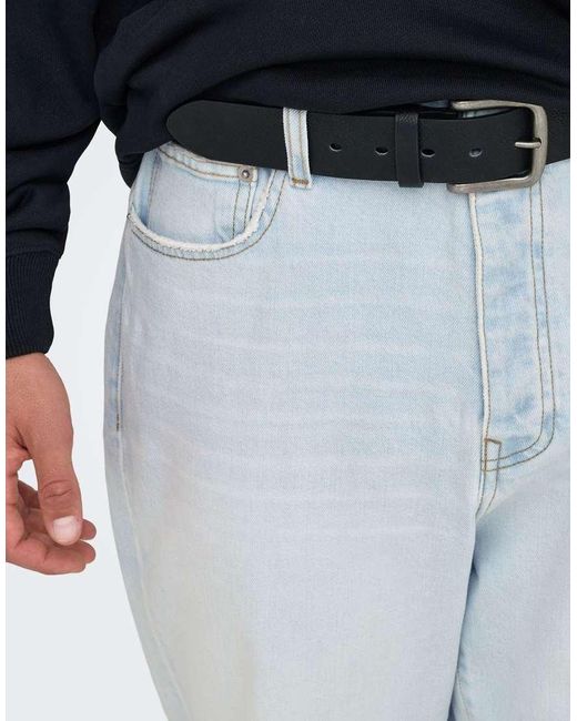 Only & Sons Blue Loose-Fit Jeans for men