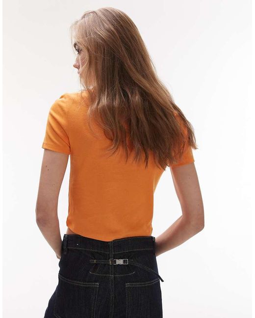 TOPSHOP Black Shrunken Everyday Tee