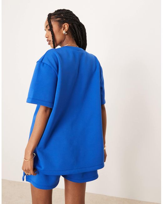 ASOS Blue Sweatshirt Fabric T-shirt