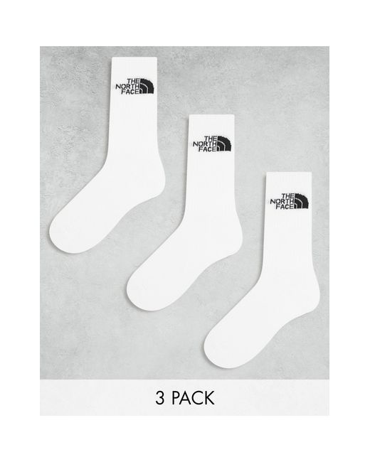 Simple dome - confezione da 3 paia di calzini bianchi con logo di The North Face in White