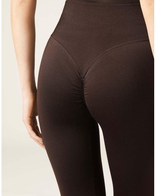 Calzedonia Brown Scrunch Leggings
