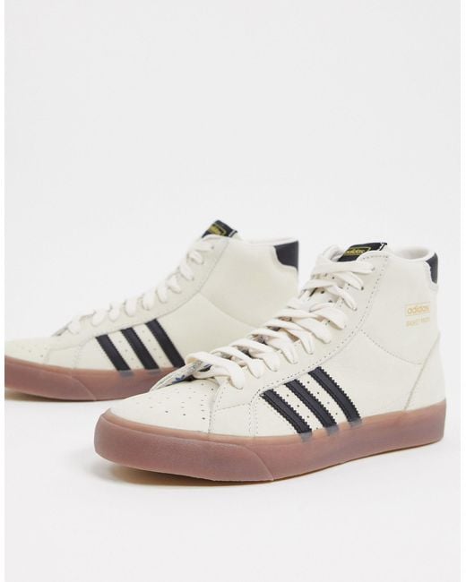 Adidas Originals Profi - Hoge Sneakers Met Rubberen Zool in het White voor heren