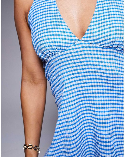 River Island Blue – minirock mit vichy-karo