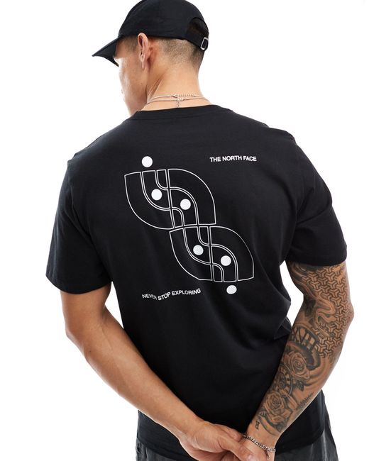 The North Face Black Contour Half Dome Back Print T-shirt for men