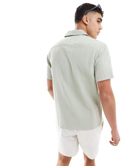 Camisa verde Hollister de hombre de color White