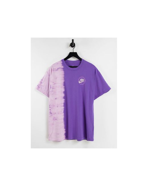 Nike Purple Unity Swoosh Ombre Acid Wash T-shirt for men