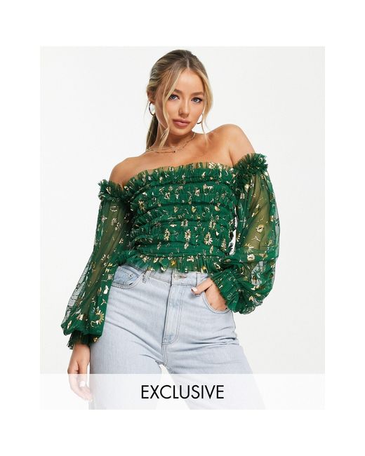 BEADS Exclusive Off Shoulder Tulle 