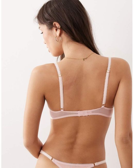 Wild Lovers Brown Vivienne Embroidered Mesh Underwired Balcony Bra