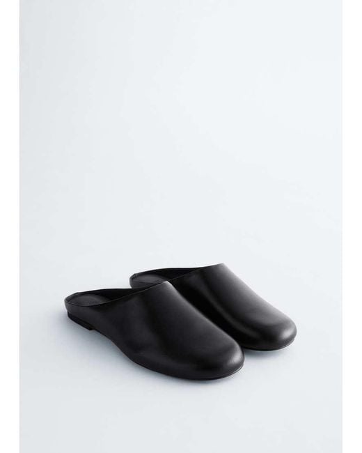 & Other Stories White Leather Mule
