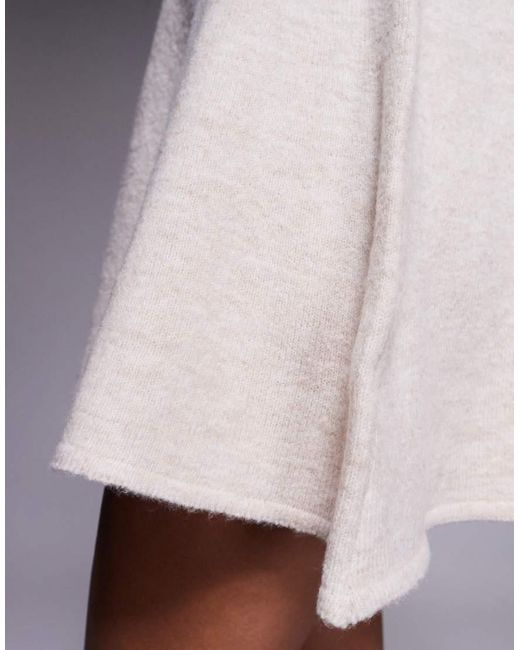 Kaiia Purple Exclusive Knitted High Neck Skater Mini Dress